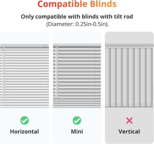 SwitchBot Blind Tilt Motorized Blinds - Smart Electric Blinds with Bluetooth Remote Control, Solar Powered, Light Sensing Control, Add Hub Mini to Make it Compatible with Alexa & Google Home - Image 8