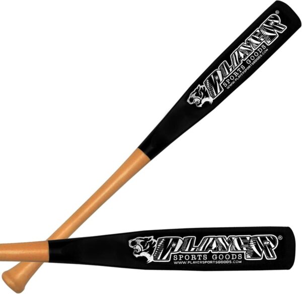 PSG 31" Pro Maple Flat Half Paddle Training Baseball & Softball Bat in Size:31"/Weight: 20 oz/Flat Barrel: 2.75" for Youth & Adult Players in Natural Handle & Black Barrel by Player Sports Goods LLC