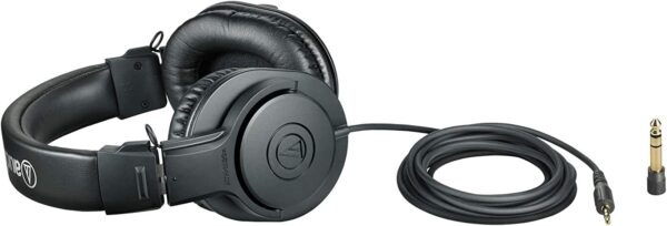 Audio-Technica ATH-M20X Professional Studio Monitor Headphones, Black - Image 3