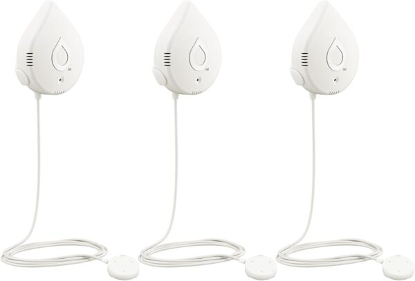 Moen White Flo Smart Water Leak Detector, Water Sensor Alarm for Home, 3-Pack, 920-005