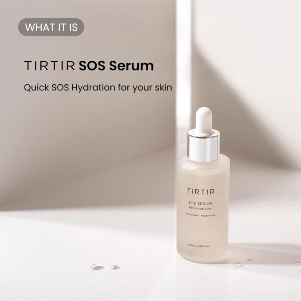 TIRTIR SOS Serum - Radiant Glow Boosting Face Serum - Plumping, Anti Aging, Hydrating - Visibly Smooth and Glowy Skin - Fragrance Free Serum for All Skin Types, 1.69 fl.oz. - Image 2