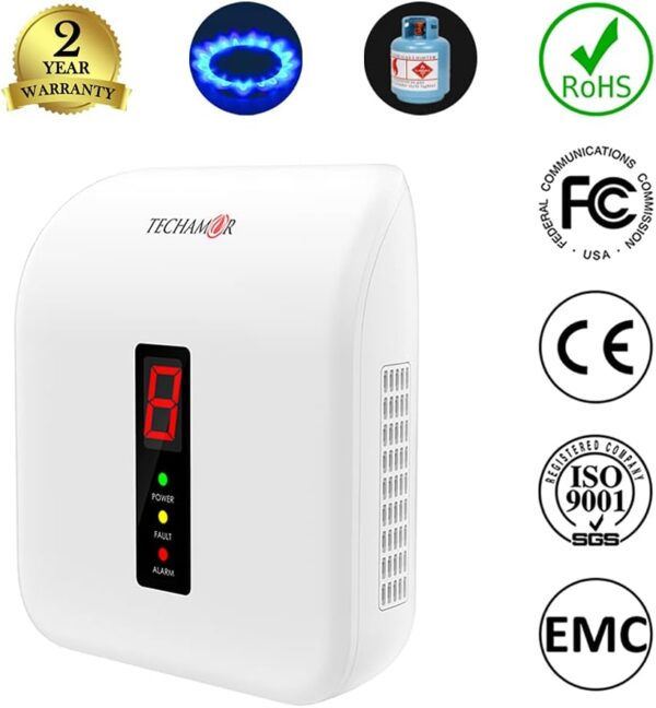 Y401 Natural Propane Gas Detector, Home Gas Alarm and Monitor, Leak Alarm for LNG, LPG, Methane, Coal Gas Detection in Kitchen, Home, Camper (1, White) - Image 7