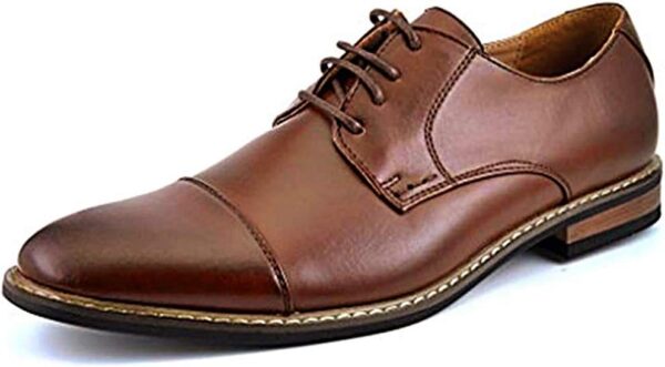 Bruno Moda Italy Men's Prince Classic Modern Formal Oxford Wingtip Lace Up Dress Shoes