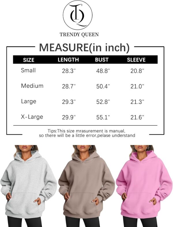 Trendy Queen Womens Oversized Hoodies Fleece Sweatshirts Long Sleeve Sweaters Pullover Fall Outfits - Image 7