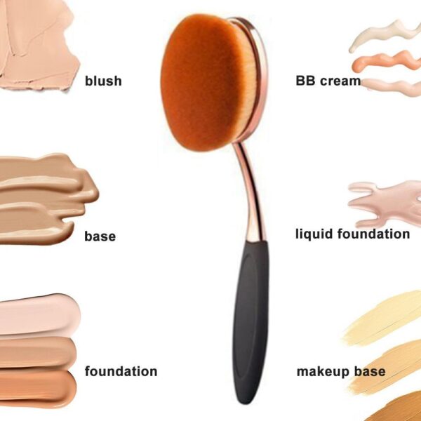 Yoseng Oval Foundation Brush Large Toothbrush makeup brushes Fast Flawless Application Liquid Cream Powder Foundation - Image 6