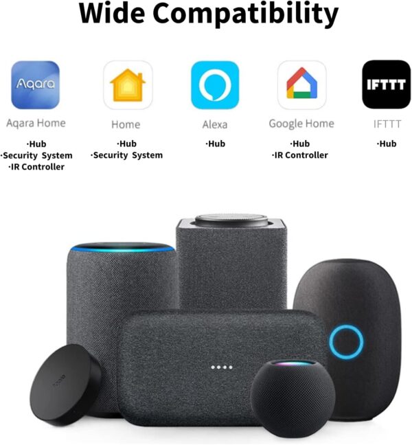 Aqara Smart Hub M2 (2.4 GHz Wi-Fi Required), Smart Home Bridge for Alarm System, IR Remote Control, Home Automation, Supports Alexa, Google Assistant, Apple HomeKit and IFTTT - Image 4