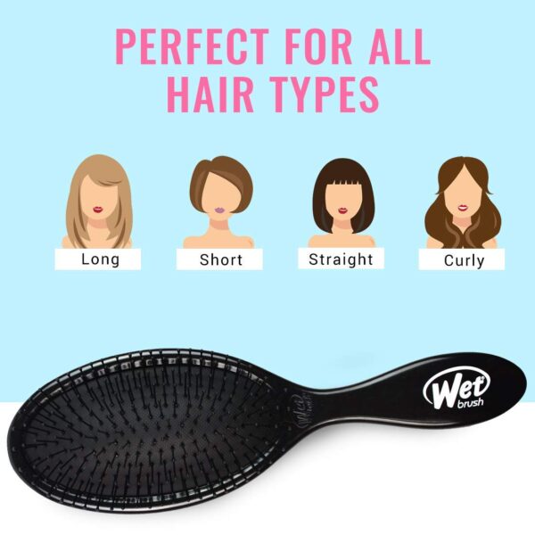 Wet Brush Original Detangling Hair Brush, Classic Black - Ultra-Soft IntelliFlex Bristles - Detangler Brush Glide Through Tangles With Ease For All Hair Types - For Women, Men, Wet & Dry Hair - Image 3