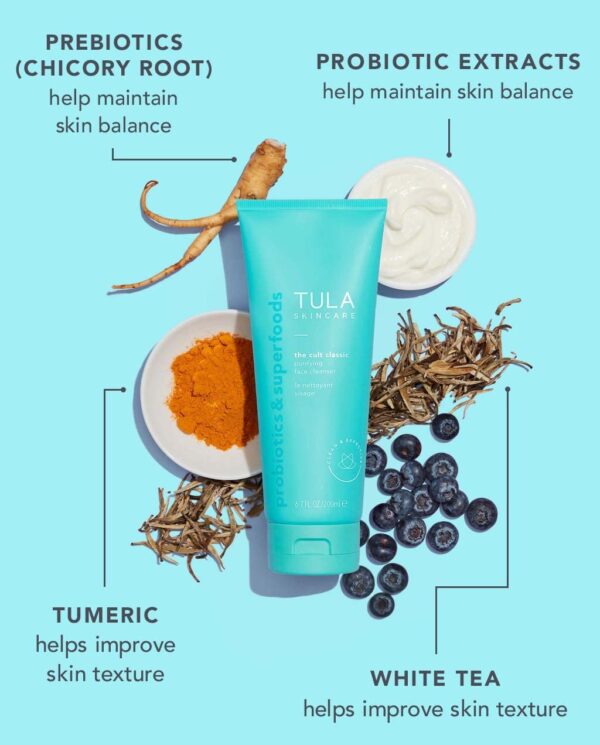 TULA Skin Care The Cult Classic Purifying Face Cleanser - Gentle and Effective Face Wash, Makeup Remover, Nourishing and Hydrating, 4.2 oz. - Image 2