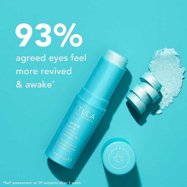 TULA Skin Care Eye Balm Glow & Get It - Dark Circle Treatment, Instantly Hydrate and Brighten Undereye Area, Portable and Perfect to Use On-the-go, 0.35 oz. - Image 4