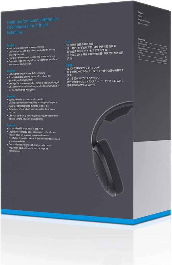 Sennheiser Consumer Audio HD 560 S Over-The-Ear Audiophile Headphones - Neutral Frequency Response, E.A.R. Technology for Wide Sound Field, Open-Back Earcups, Detachable Cable, (Black) (HD 560S) - Image 9