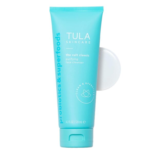 TULA Skin Care The Cult Classic Purifying Face Cleanser - Gentle and Effective Face Wash, Makeup Remover, Nourishing and Hydrating, 4.2 oz.