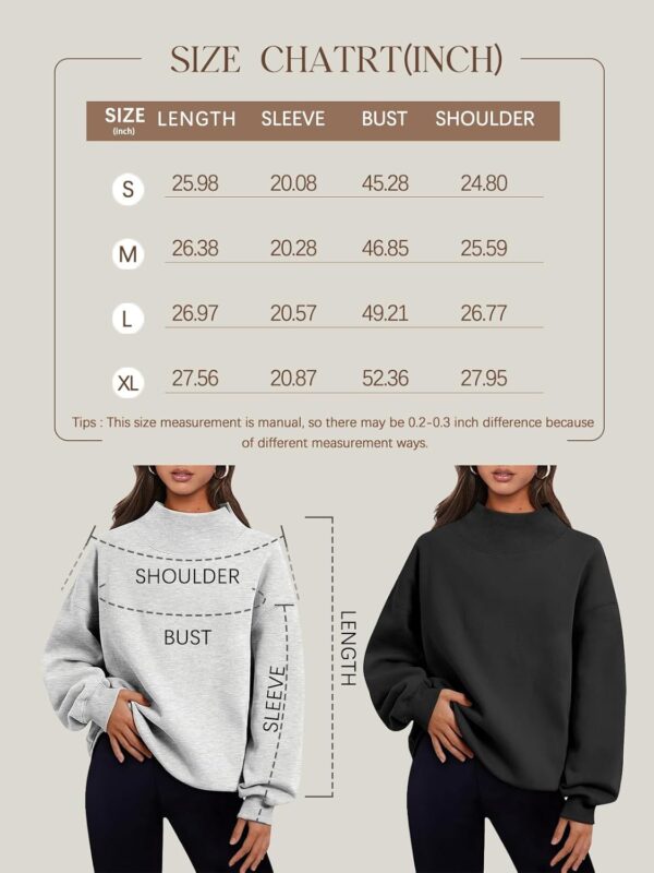 Trendy Queen Womens Oversized Sweatshirts Turtleneck Pullover Long Sleeve Hoodies Tops Fall Outfits 2024 Clothes - Image 6