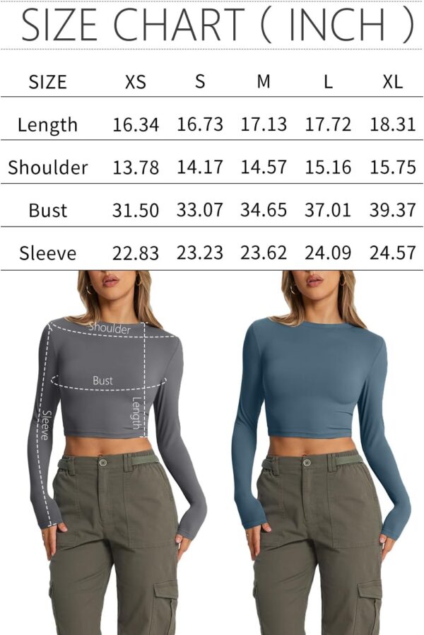 AUTOMET 3 Pack Womens Long Sleeve Shirts Y2K Going Out Crop Tops Cute Basic Slim Fitted Fall Fashion Outfits 2024 Clothes - Image 5