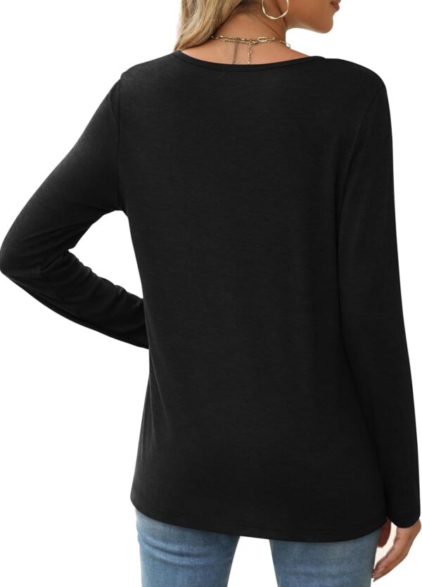 XIEERDUO Long Sleeve Shirts for Women Casual Crew Neck Basic Fall Tops Loose Fit Comfy - Image 4