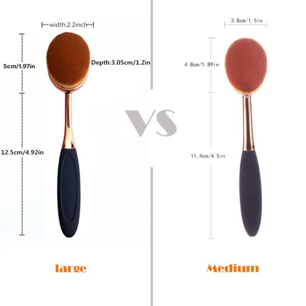 Yoseng Oval Foundation Brush Large Toothbrush makeup brushes Fast Flawless Application Liquid Cream Powder Foundation - Image 2