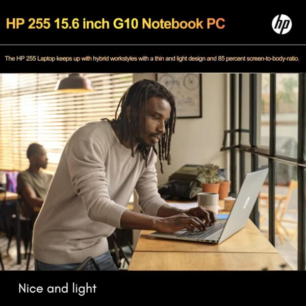 HP Newest 255 G10 Laptop for Home or Work, 16GB RAM, 1TB SSD, 15.6" Full HD, Ryzen 3 7330U (Beat Intel i5-1135G7), Ethernet Port, HDMI, USB-C, Windows 11 Pro, Business and Fun Ready (2024) - Image 4