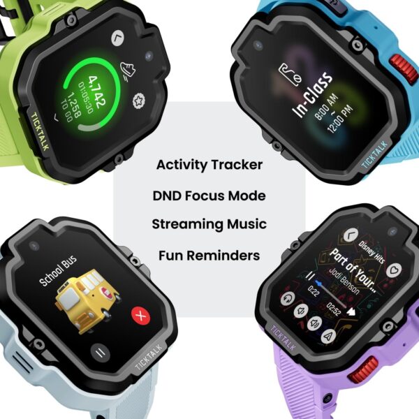 TickTalk5 Cellular Kids Smart Watch with GPS Tracker & Video Calling - Smart Watch for Kids with Parent Apps, SOS & 911 Calling, Real-Time Location Tracking, DND Mode & More - Smart Watch for Kids 3+ - Image 6