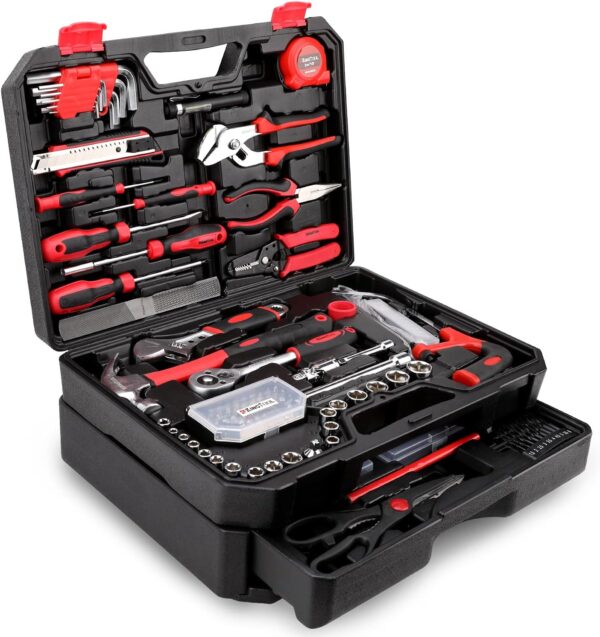 KingTool 325 Piece Home Repair Tool Kit, General Home/Auto Repair Tool Set, Toolbox Storage Case with Drawer, General Household Tool Kit - Perfect for Homeowner, Diyer, Handyman