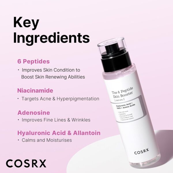 COSRX 6X Peptide Collagen Booster Toner Serum, Niacinamide & Hyaluronic Acid Skin Renewal Boosting Facial Essence for All Skin Types, Korean Skin Care, Paraben Free, 150mL/5.07 Fl.Oz - Image 3