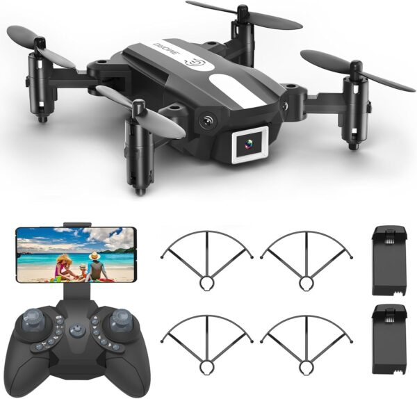 T25 Mini Drone with Camera - 1080P HD RC Drones for Kids Fpv Drone for Adults Beginners, With One Key Take Off/Landing, Gravity Sensor, Gesture Control, 3D Flip, Voice Control