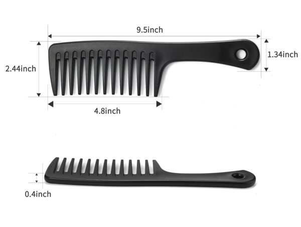 Wide Tooth Detangling Comb, Durable Styling Brush for Curly, Long and Wet Hair Types - Professional Hair Care - Image 7