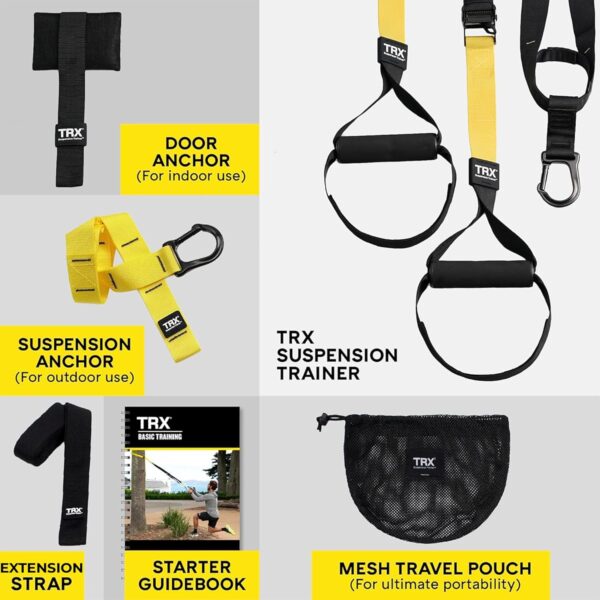 TRX All-in-One Suspension Training System for Weight Training, Cardio, Cross-Training & Resistance Training, Full-Body Workouts for Home, Travel, and Outdoors, Includes Indoor & Outdoor Anchor System - Image 5