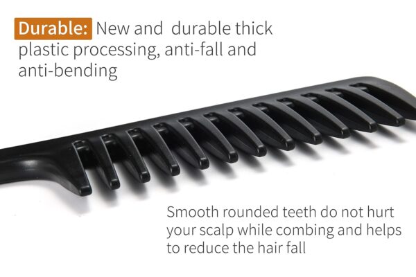 Wide Tooth Detangling Comb, Durable Styling Brush for Curly, Long and Wet Hair Types - Professional Hair Care - Image 6