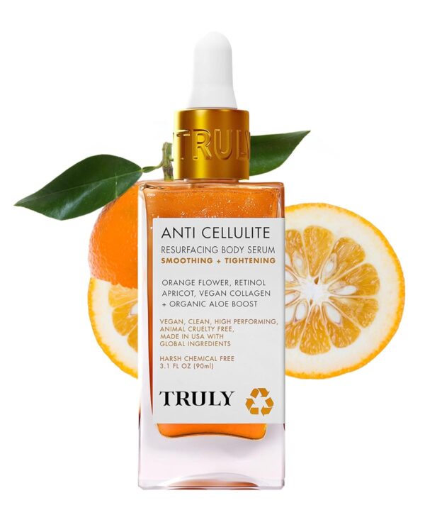 Truly Beauty Anti-Cellulite Serum-Better Than Cream-Helps Tighten Skin, Retinol Body Lotion Serum - Reduces Cellulite - Body Moisturizer Cream Serum - Compress Skin, Body Lotion Serum - 3.1 OZ