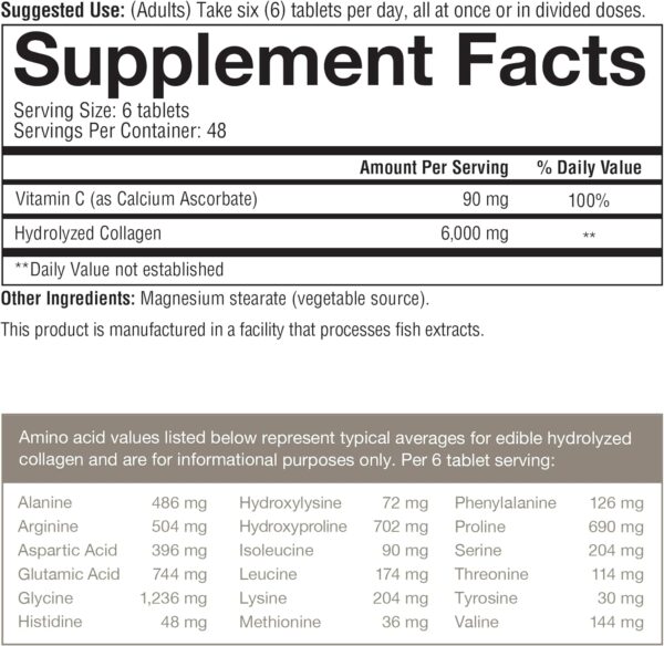 Youtheory Advanced Collagen - 6,000 mg Collagen - with Vitamin C - for Hair, Skin & Nails* - Collagen Supplements for Women and Men - 290 Tablets - Image 6