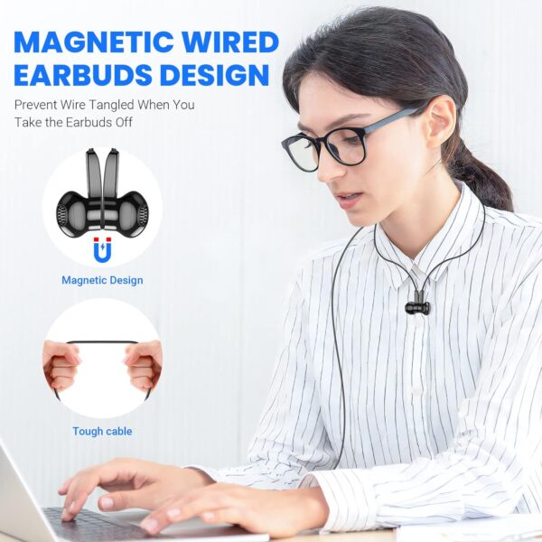 USB C Headphones for Samsung S24 Ultra S23 Fe S22+, Type C Earphones with Microphone HiFi Stereo Volume Control Magnetic in Ear Wired Earbud for iPhone 16 15 Pro Max Plus Galaxy Flip 6 5 Pixel 9 8 7 - Image 4