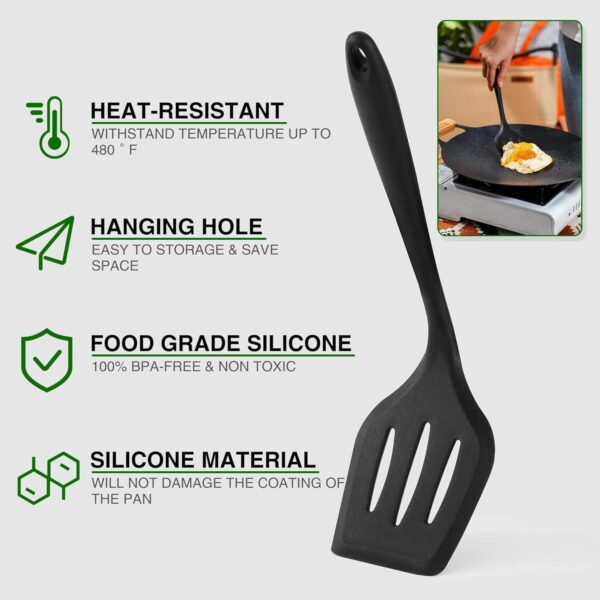 Camping Essentials Cookware Cooking Utensils Set - Camping Kitchen Utensils, Portable Outdoor Accessories, Stainless Steel & Silicone, Camping Gear Equipment for RV Picnic Grill - Image 2