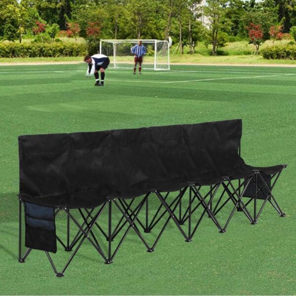 Yaheetech Foldable Sideline Bench 600D Oxford Double Layer Fabric - Image 2