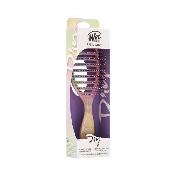 Wet Brush Speed Dry Hair Brush - Stripes (Color Wash) - Vented Design and Ultra Soft HeatFlex Bristles Are Blow Dry Safe With Ergonomic Handle Manages Tangle and Uncontrollable Hair - Pain-Free - Image 5