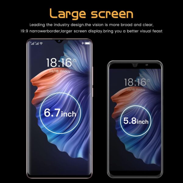 Unlocked Smartphone 6.7inch Cell Phone S22 Ultra 2+16GB HD Full Screen Straight Talk Phone Dual Sim Unlocked Android Phones Boost Mobile Phone(rose glod) - Image 3