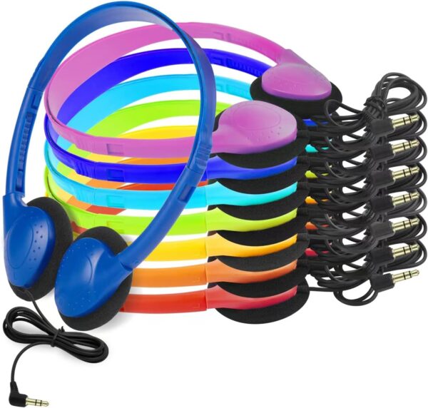 CN-Outlet Kids Headphones Bulk 8 Pack Multi Color Class Set School Students Classroom Children Toddler Boys Girls Teen and Adult (8 Pack) - Image 2