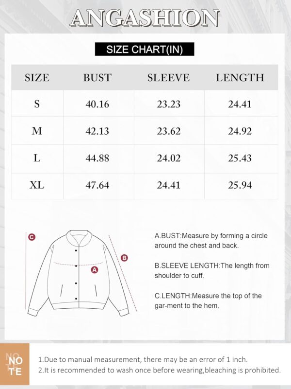 Angashion Women Floral Print Cardigan Sweaters - Long Sleeve Open Front Button Down Crewneck Knitted Cardigans - Image 6