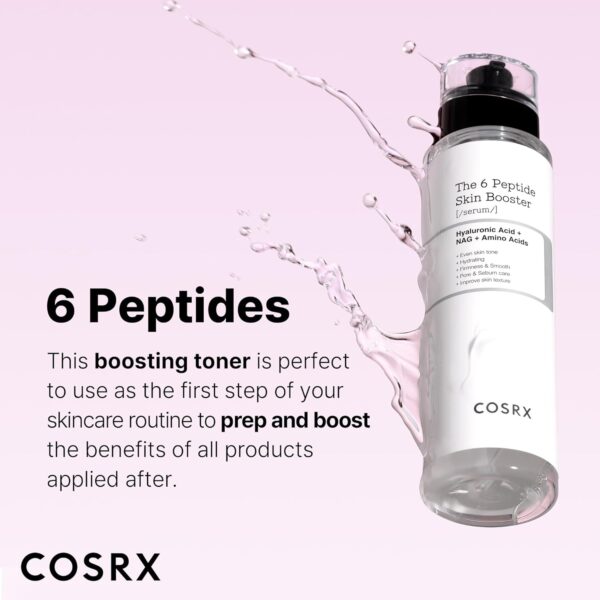 COSRX 6X Peptide Collagen Booster Toner Serum, Niacinamide & Hyaluronic Acid Skin Renewal Boosting Facial Essence for All Skin Types, Korean Skin Care, Paraben Free, 150mL/5.07 Fl.Oz - Image 2