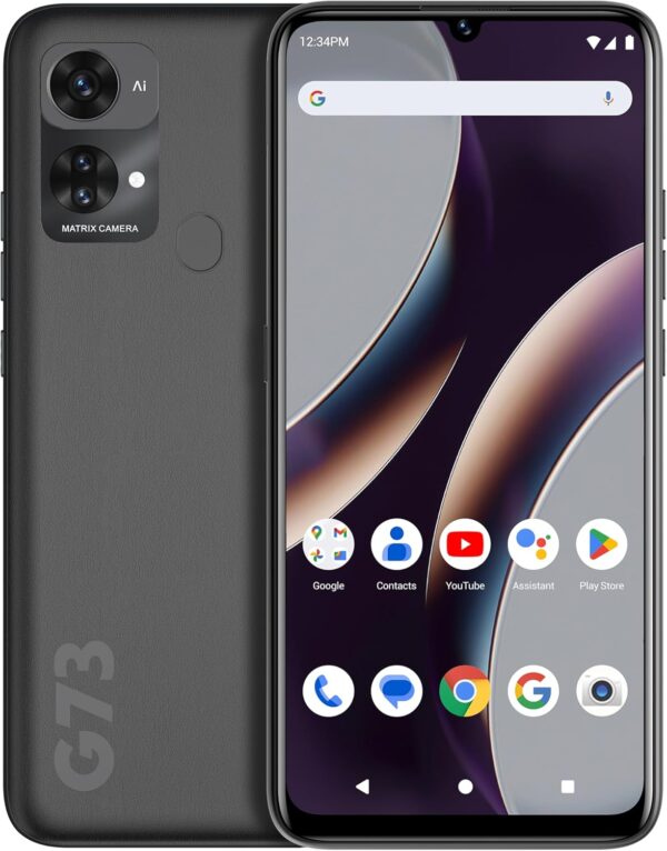 BLU G73 | 2023 | 3-Day Battery | Unlocked | 6.8” HD+ Infinity Display | 128/6GB | Triple 50MP Camera | US Version | US Warranty | Grey