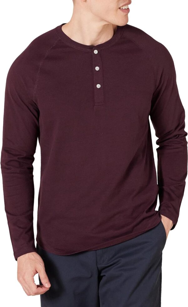 Amazon Essentials Men's Slim-Fit Long-Sleeve Henley Shirt