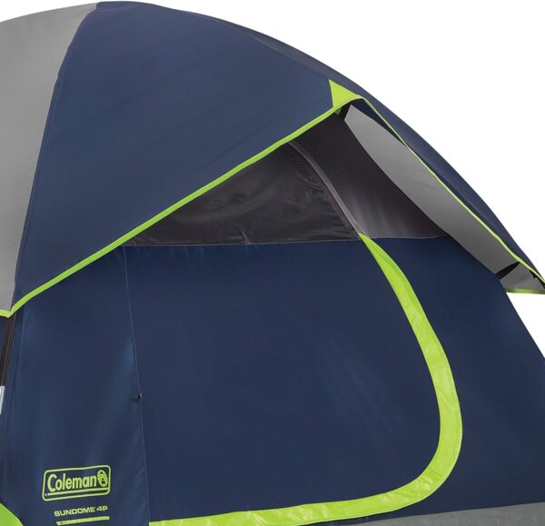 Coleman Sundome Camping Tent, 2/3/4/6 Person Dome Tent with Snag-Free Poles for Easy Setup in Under 10 Mins, Included Rainfly Blocks Wind & Rain, Tent for Camping, Festivals, Backyard, Sleepovers - Image 6