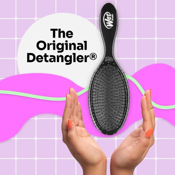 Wet Brush Original Detangling Hair Brush, Classic Black - Ultra-Soft IntelliFlex Bristles - Detangler Brush Glide Through Tangles With Ease For All Hair Types - For Women, Men, Wet & Dry Hair - Image 4