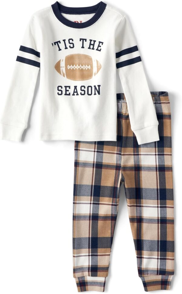 The Children's Place Baby Family Matching, Football Pajama Sets, Cotton