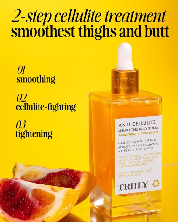 Truly Beauty Anti-Cellulite Serum-Better Than Cream-Helps Tighten Skin, Retinol Body Lotion Serum - Reduces Cellulite - Body Moisturizer Cream Serum - Compress Skin, Body Lotion Serum - 3.1 OZ - Image 6