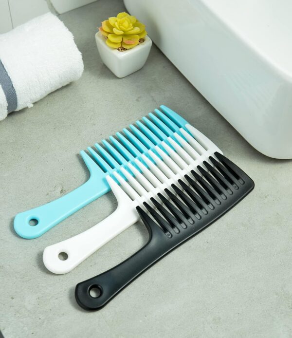 Wide Tooth Detangling Comb, Durable Styling Brush for Curly, Long and Wet Hair Types - Professional Hair Care - Image 3