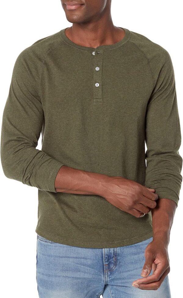 Amazon Essentials Men's Slim-Fit Long-Sleeve Henley Shirt