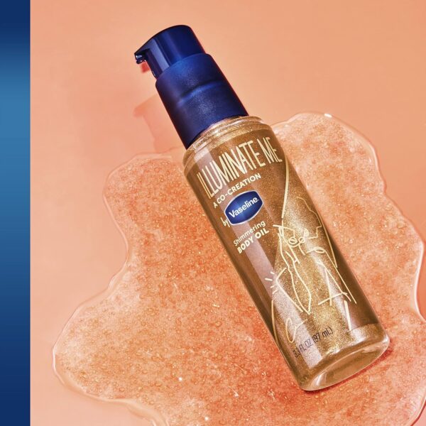 Vaseline Illuminate Me Shimmering Body Oil Created for Melanin Rich Skin, Illuminates Skin with Finishing Touch of Shimmer for Glowing Skin 3.3 oz - Image 7